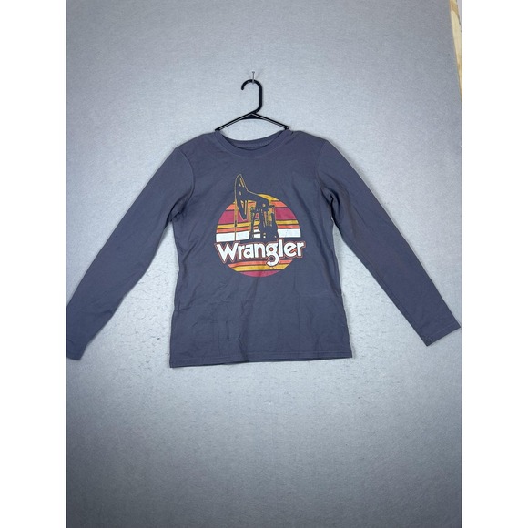 Wrangler Shirt Mens Small Gray Flame Resistant Long Sleeve Oil Rig Graphic Work - Picture 1 of 10